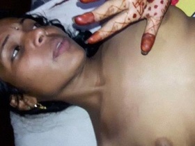 Indian babe gets her body painted and fucked hard