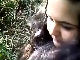 Desi teen gets naughty in the jungle