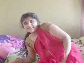 Indian wife records her husband playing with her dark pussy