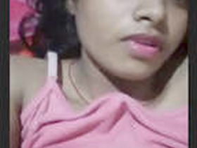 Indian girl bares her breasts and intimate area