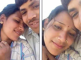 Indian couple enjoys outdoor boob kissing and fondling