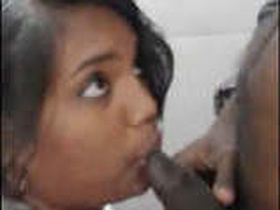 Lustful colleague gets a deep throat blowjob from a naughty office girl