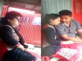 Chennai aunty's boobs and kisses in a hot outdoor sex video