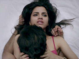 Indian couple enjoys passionate lovemaking in bed