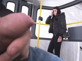 Czech woman witnesses me masturbating on a tram