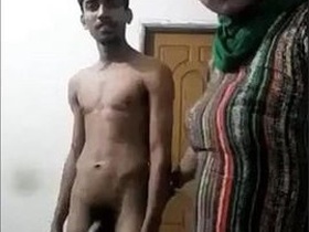 Shemale receives anal sex from a customer