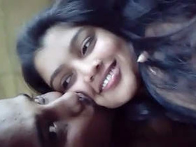 Indian girl performs a passionate kissing blowjob on her lover
