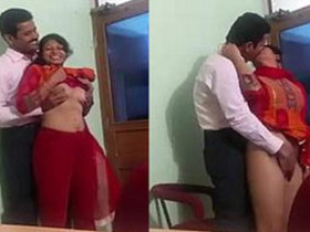 Desi girl in office gets wild with her partner in this steamy video