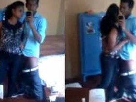 Indian girlfriend pleasures her boyfriend with oral sex