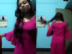 Cute Bengali girl teases her lover with sexy moves