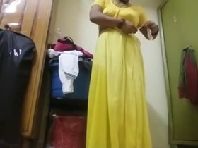 Indian bhabhi in a petticoat and underskirt