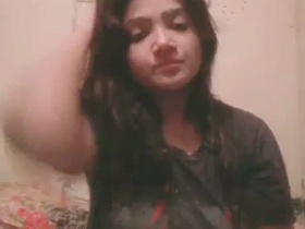 A stunning girl recording a video for her partner