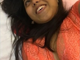 Indian girl moans and talks while masturbating