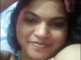 Cute Indian girl has a video call with her lover