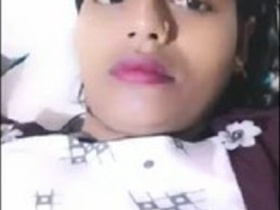 Desi bhabi flaunts her large breasts on a live video call