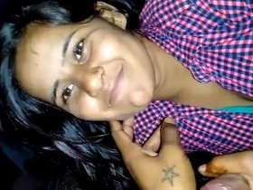 Desi girl gives a blowjob in a video tagged with the term