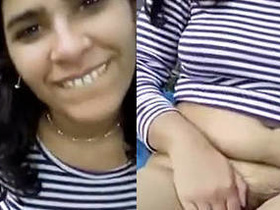 Indian girl flaunts her large breasts and intimate area