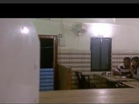 Indian couple enjoys dinner out in a restaurant