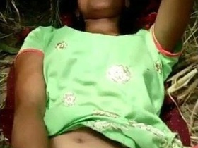 Shy girl gets her pussy fingered and licked by lover in the woods