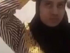Muslim girl in hijab bares body for webcam