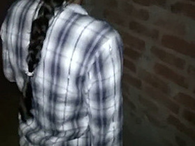 Girlfriend's jeans down and gets pounded hard in standing position