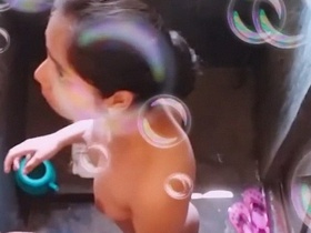 Bathroom voyeurism: Hidden camera captures nude girl