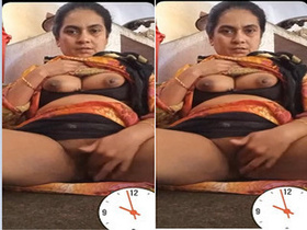 Indian aunty indulges in mature fingering and blowjob