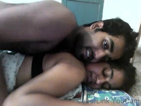 Indian couple enjoys fucking behind the camera