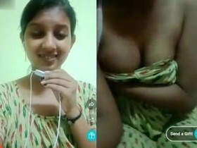 Desi bhabi flaunts her big and sexy breasts on camera