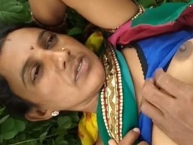 Outdoor sex video featuring a hairy Desi pussy