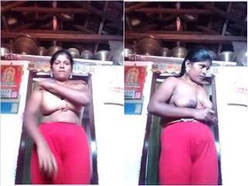 Amateur Bhabhi bares her body in a rustic setting
