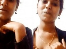Tamil girl's innocent charm in a steamy video