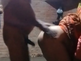 Aunty from the village gets doggy style with a cradle