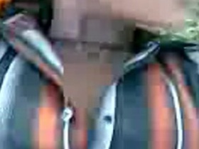 Teenage girl in the woods gets naughty