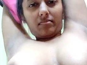 Big boobs Indian babe takes nude selfie