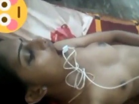 Mallu slut gives a sloppy blowjob in a video call