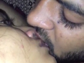 Desi lovers indulge in blowjob and kissing session