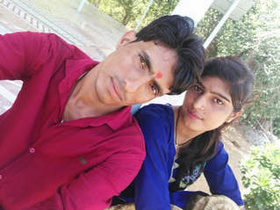 Cute couple caught on camera in village video
