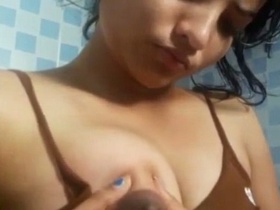 Indian beauty Desi captures her nude selfie in solitude