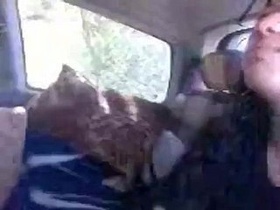 Arab couple enjoys steamy sex in a car