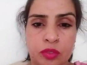 Punjabi auntie uses dildo and cucumber for solo play