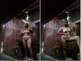 Naked Tamil wife in the bathroom - MMS video for lovers