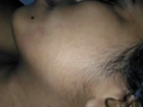 Adorable black girl giving oral and getting fucked