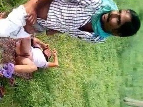 Dehati couple engages in outdoor sex in open field, caught by locals