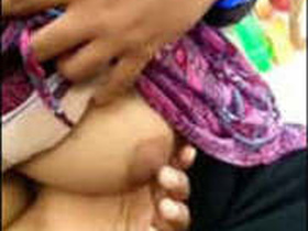 Desi couple indulges in boob pressing and fingering