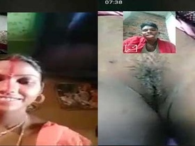 Bangla village wife shows off her sexy pussy on video call