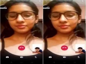 Indian girlfriend flaunts her boobs in video call