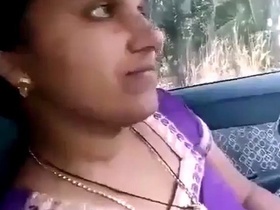Car sex scene with a secretive couple
