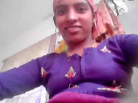 Aroused Indian blonde woman pleasuring herself